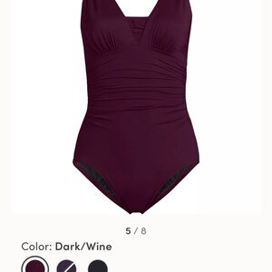 Land’s end slendersuit Grecian one piece swimsuit 10 petite